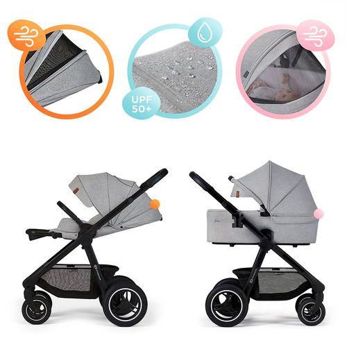 Kinderkraft dječja kolica Everyday, light gray CZM 3u1 B slika 18