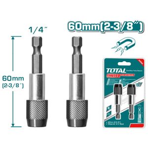 TOTAL Magnetni držač bitova,osigurač, 60mm, 2kom TAC462601