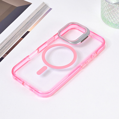 Torbica Magsafe transparent za iPhone 16 6.1 pink slika 1