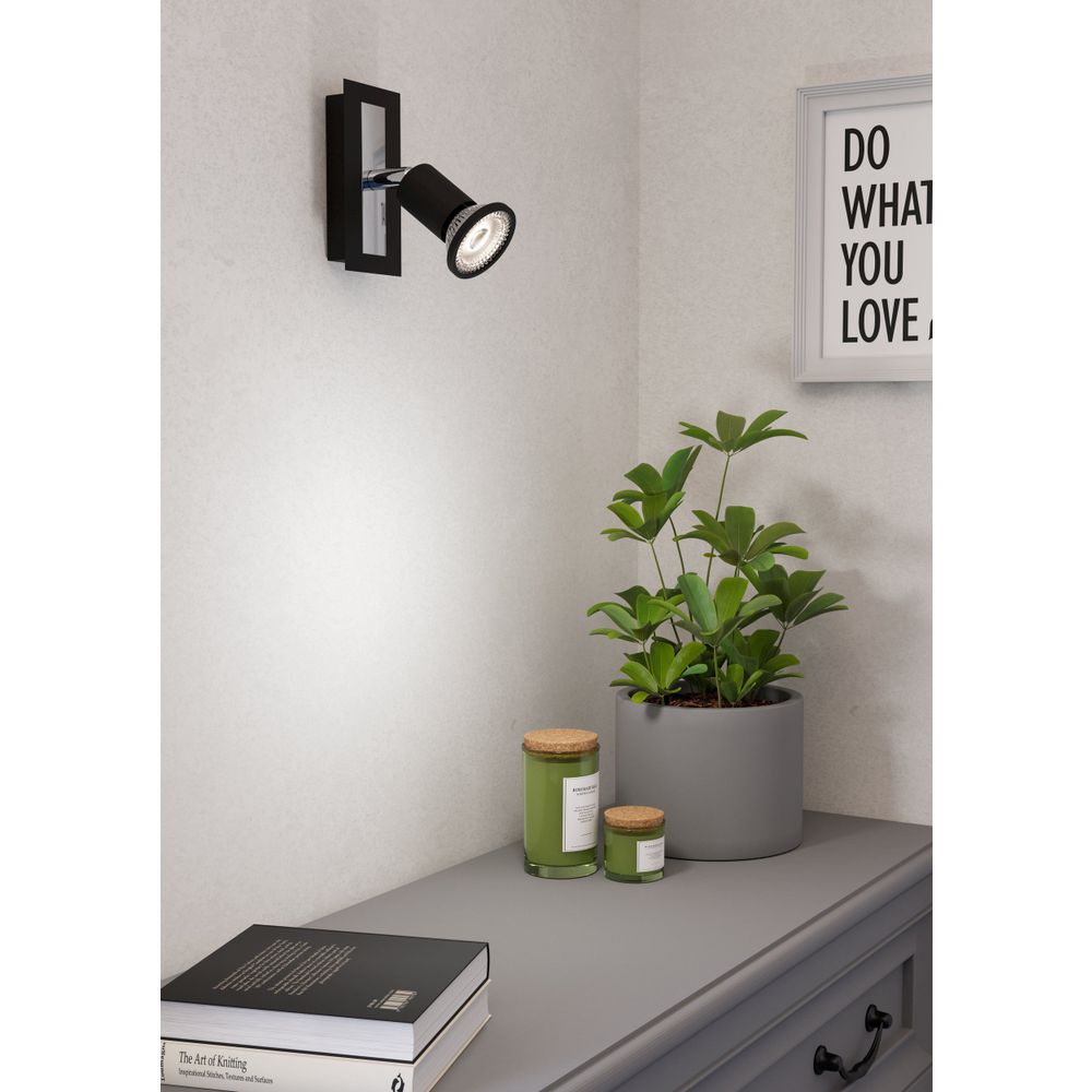 Eglo Sarria reflektor/1, led, gu10, 1x5w, 400lm, krom/crna  slika 2