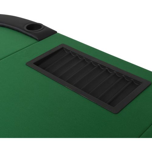 Sklopivi trodijelni stol za poker za 9 igrača ovalni zeleni slika 45