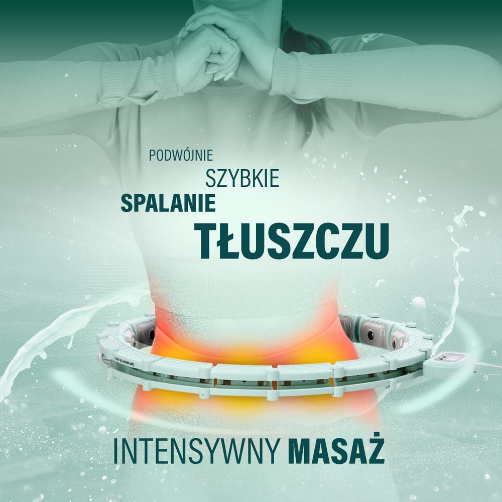 Hhm14 hula hoop zeleni magnetski s utegom + brojačem hms slika 6