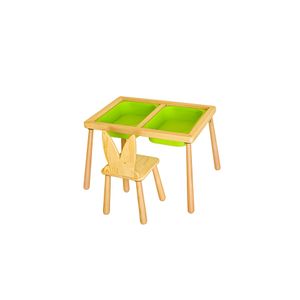 Woody Fashion Dječji stol set Table and Chair - Green