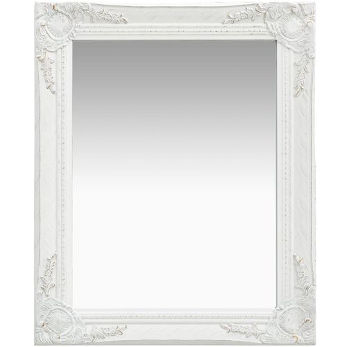 Zidno ogledalo u baroknom stilu 50 x 60 cm bijelo slika 13