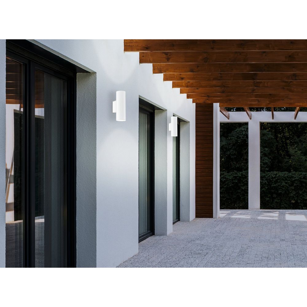 Eglo Riga Vanjska Zidna Lampa - 2x3W LED, Čelik/Bijela slika 2