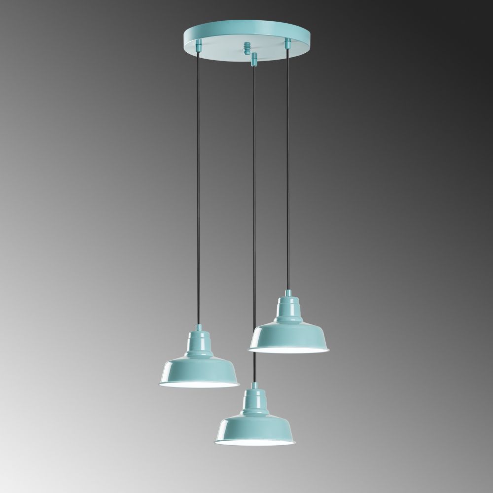 Memati - 181Turquoise - Tirkizni Luster sa 3 Svjetiljke slika 6