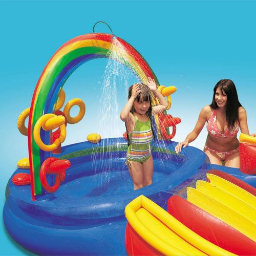 Intex bazen na napuhavanje Rainbow Ring Play Center 297 x 193 x 135 cm slika 19