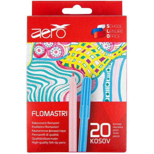 Aero Flomasteri 20 kom u kartonskoj kutiji 4455-0024 slika 3