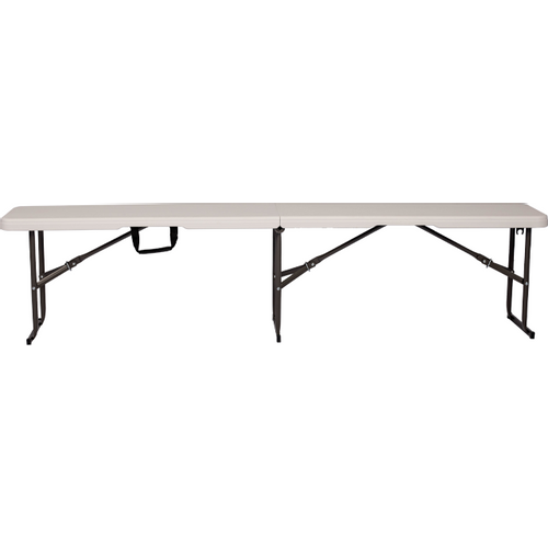 Pivski set - Sklopivi stol (pivski stol) + 2x Sklopiva klupa - Bijela navlaka slika 4