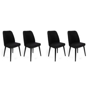 Tutku-311 V4 Crni Set Stolica (4 Komada)