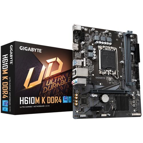 Gigabyte MB [H610M K DDR4 G10]LGA1700; 2xDDR4; M.2; 2xSATA;6xUSB; HDMI; mATX slika 1