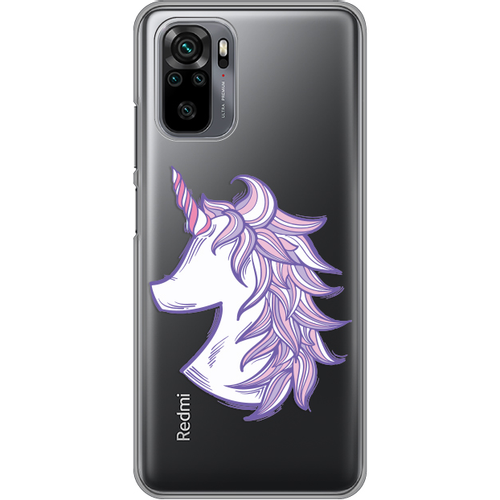 Torbica Silikonska Print Skin za Xiaomi Redmi Note 10 4G/10s Purple Unicorn slika 1