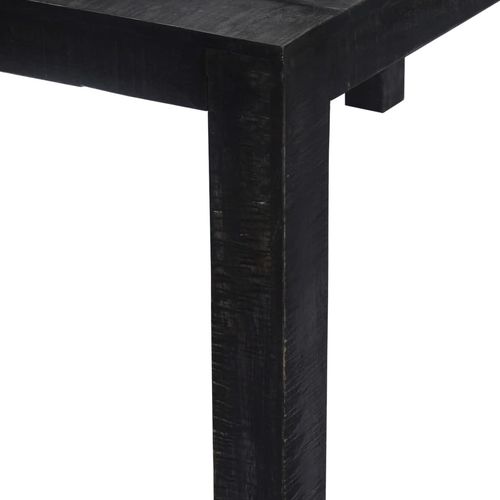 Blagovaonski stol crni 118 x 60 x 76 cm od masivnog drva manga slika 14
