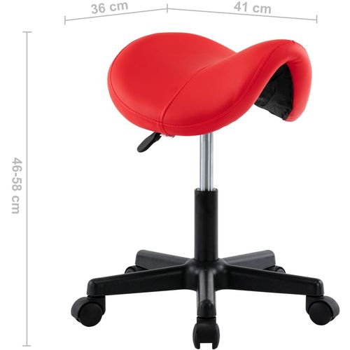 Radni stolac od umjetne kože crveni slika 35