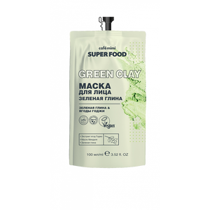 CAFÉ MIMI Maska za lice sa glinom - zelena glina i godži bobice SUPER FOOD 100 ml