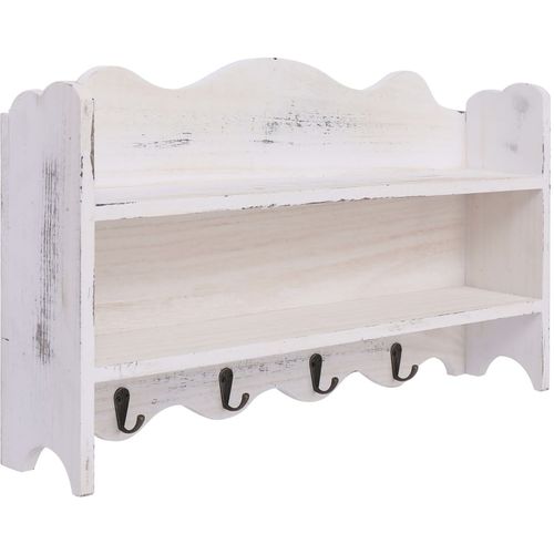 284235 Wall Mounted Coat Rack White 50x10x30 cm Wood slika 13