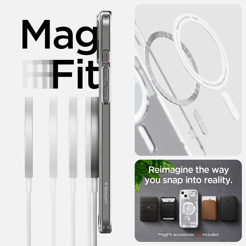 Spigen Ultra Hybrid MagSafe, zero one white - iPhone 15 slika 14