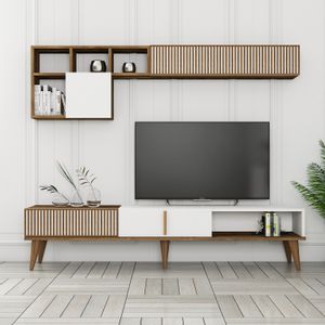 Woody Fashion TV jedinica, Milan TV - Walnut, White