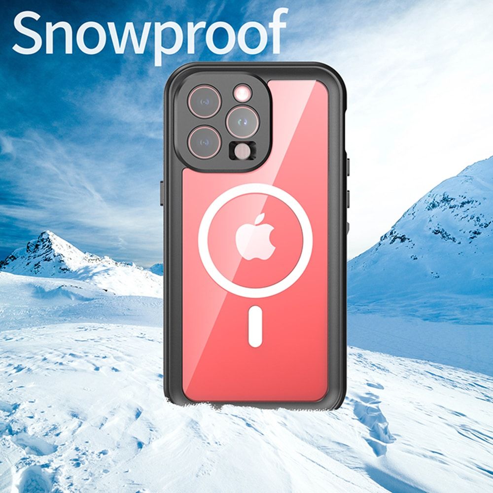 ShellBox – Vodootporna IP68 360° MagSafe maska za iPhone 15 Pro Max – Crna slika 4