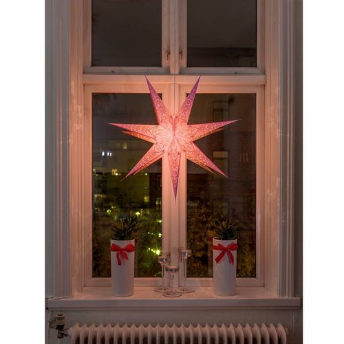 Konstsmide 2982-134 božićna zvijezda  N/A žarulja, LED ružičasta  vezena, s izrezanim motivima, s prekidačem Konstsmide 2982-134 božićna zvijezda   žarulja, LED ružičasta  vezena, s izrezanim motivima, s prekidačem slika 3
