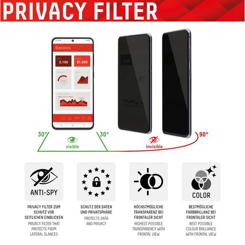 Zaštitno staklo DISPLEX Privacy Glass 3D za Samsung Galaxy S22 Ultra (01580) slika 6