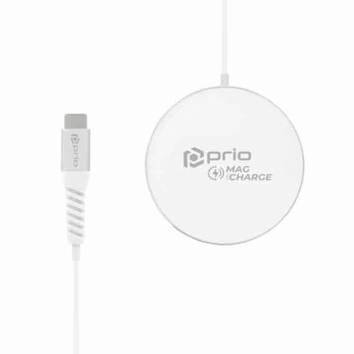 PRIO 15W bežični punjač MagSafe (USB C) srebrni slika 2