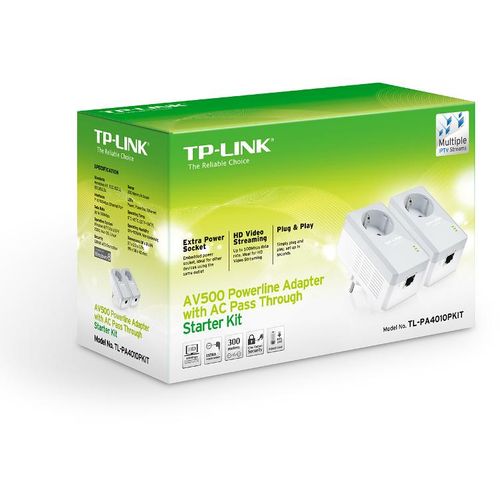 TP-Link PA4010P KIT, 600Mbps powerline s utičnicom slika 1