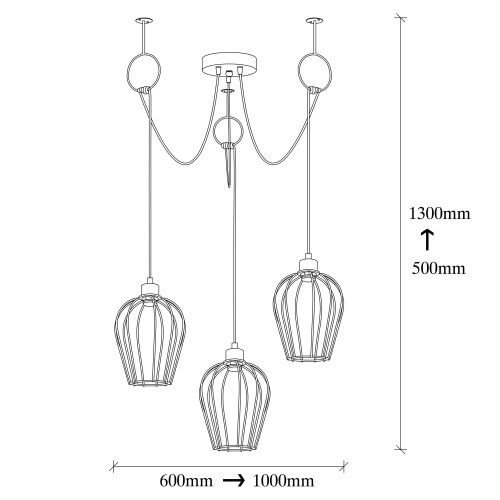 Luster Tel - 6686 Black Chandelier slika 3