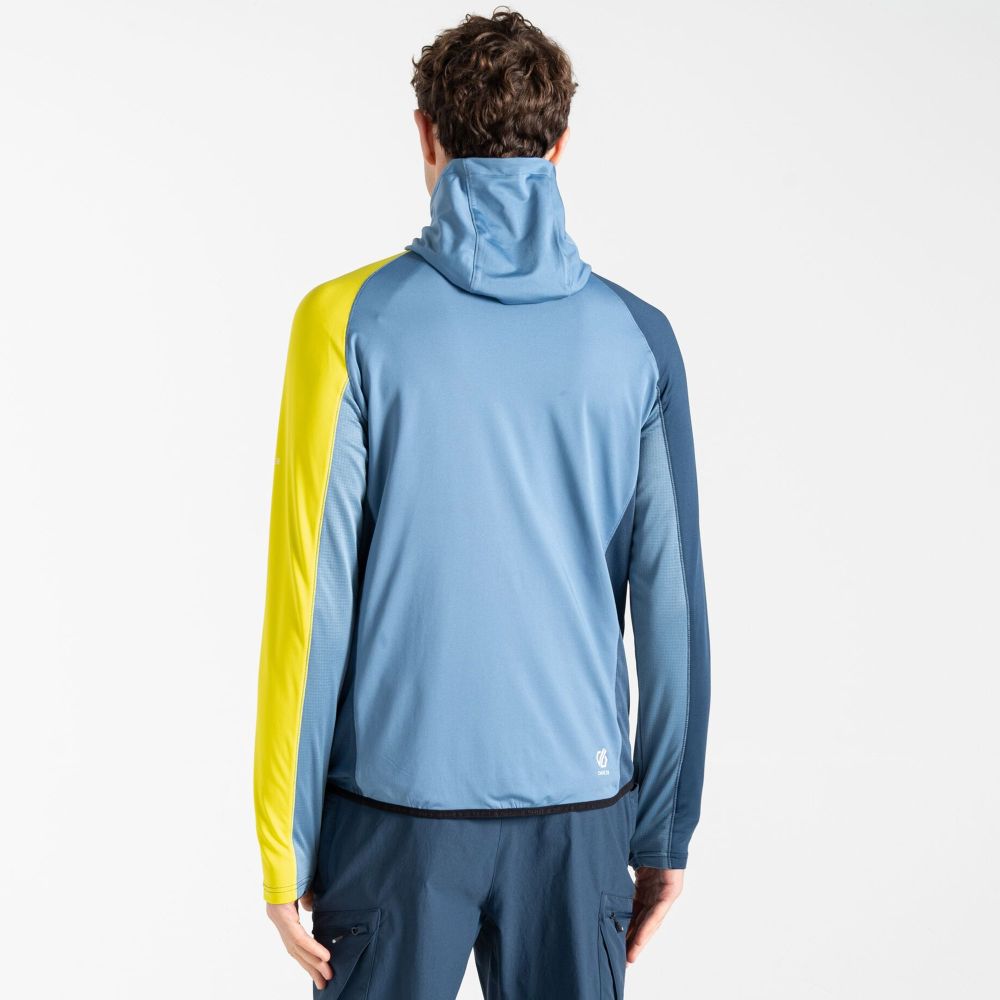 Dare2B Muški duks na kopčanje Assimlilate II Core Stretch, Moonlight Denim/Blue slika 5