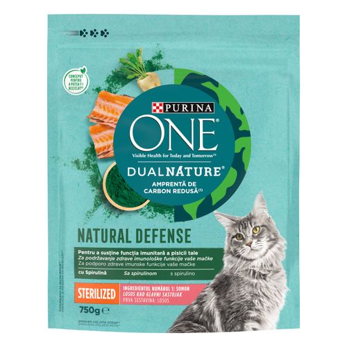 	 PURINA ONE® DUAL NATURE ZA STERILIZIRANE MAČKE Bogata lososom, 8x750 g slika 1