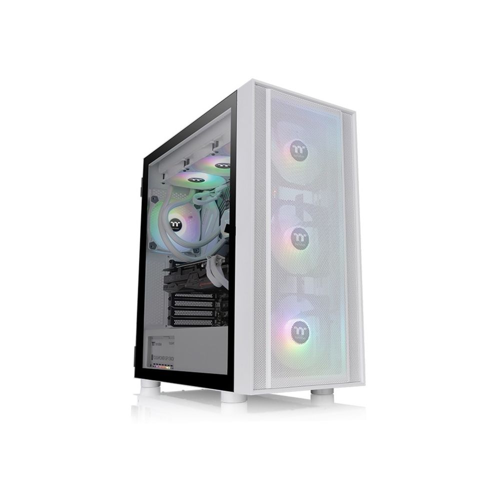 Thermaltake H570 TG ARGB Snow Mid tower, tempered glass, 3x 120mm ARGB Lite fan slika 1
