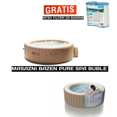 INTEX Masažni bazen Pure Spa Bubble 28426 + GRATIS Intex filter za bazene za pumpu s kartonskim filterom, kaseta tip A, 2 komada - 29002 slika 1