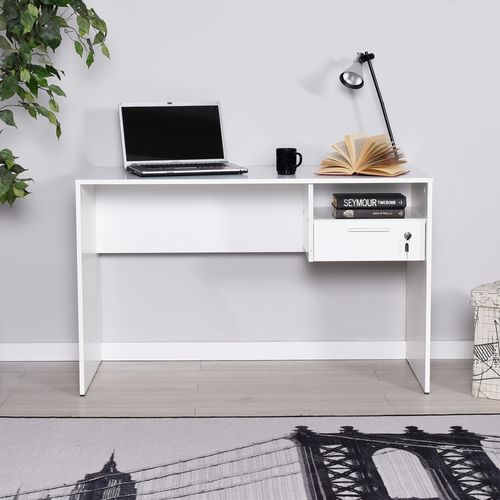 CMS-510-DD-1 White Study Desk slika 2