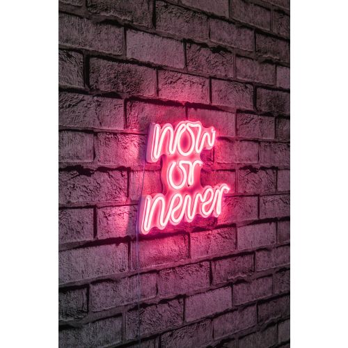 Wallity Ukrasna plastična LED rasvjeta, Now or Never - Pink slika 11