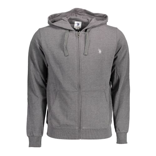 US POLO SWEATSHIRT WITH ZIP GRAY MAN slika 1