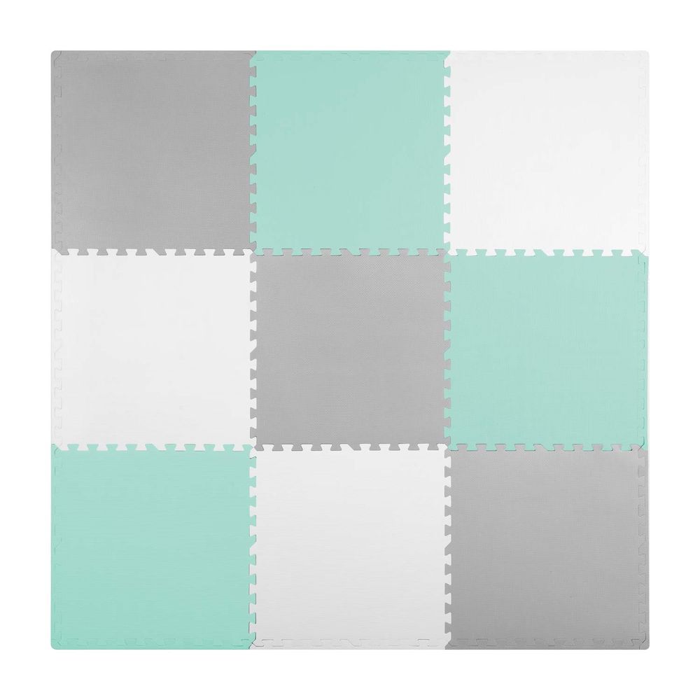 Ricokids pjenasta podloga za slagalice 180x180cm 9 kom sivo-tirkizna slika 1