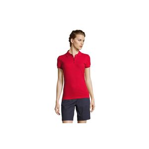 PEOPLE ženska polo majica sa kratkim rukavima - Crvena, S 