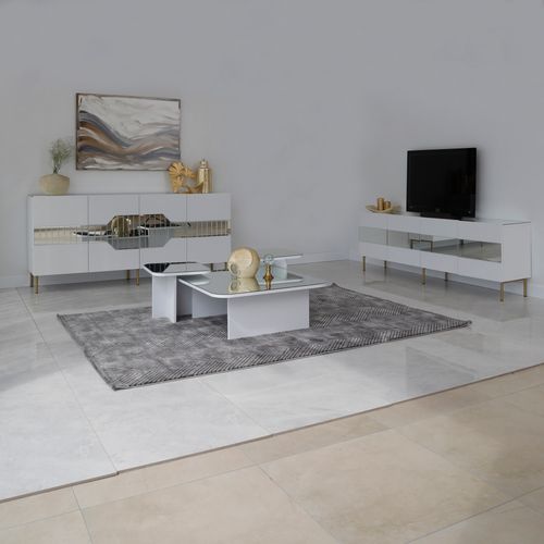 Jazz - White White Coffee Table Set slika 7