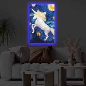 4570KTLGDACT - 021 Multicolor Decorative Led Lighted Canvas Painting