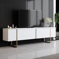 Hanah Home Luxe - Beli, Zlatno Beli TV Sto