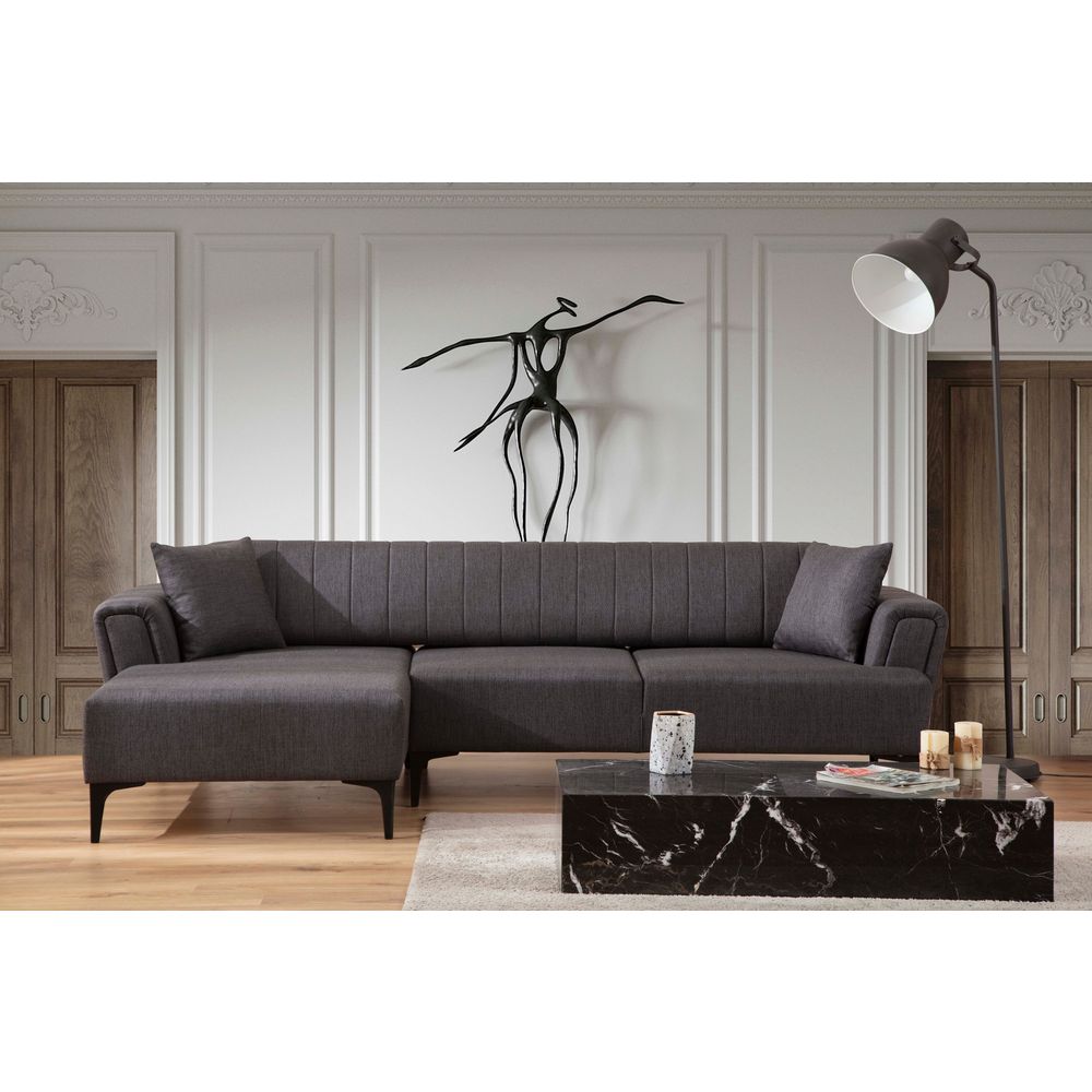 Ugaona Sofa na Razvlačenje 'Hamlet Left' - Tamnosiva slika 2