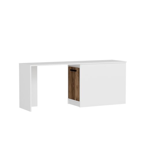 Newra - Light Walnut, White Light WalnutWhite Study Desk slika 5