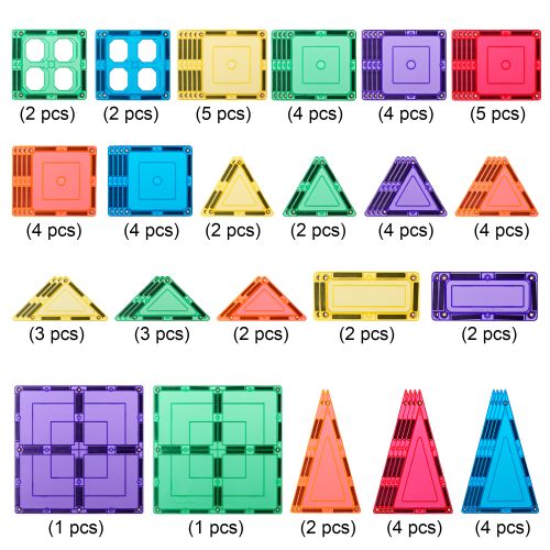 Magnetne pločice basic - set 64 kom slika 3