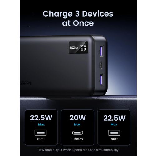 Ugreen 22.5W 20000mAh portable battery slika 4