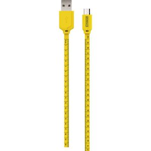 Schwaiger USB kabel USB 2.0 USB-A utikač, USB-Micro-B utikač 1.20 m crna, žuta s oznakom po metru WKM10511