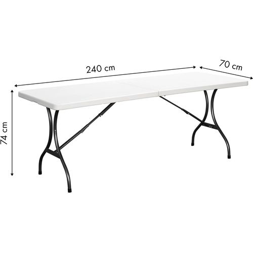 Sklopivi vrtni stol za bankete bijeli 240cm slika 4