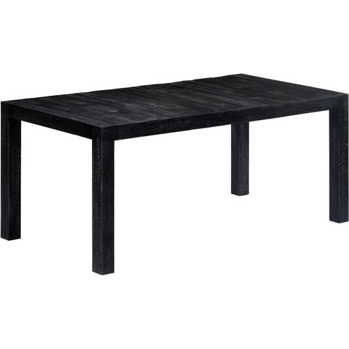 Blagovaonski stol crni 180 x 90 x 76 cm od masivnog drva manga slika 30