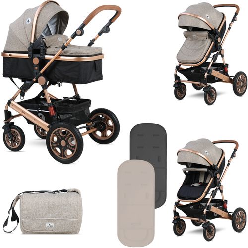 LORELLI LORA Pearl Beige Kolica 2u1: Košara + Zimska Navlaka + Putna Torba (0mj+) - (do 15kg/96cm) slika 1