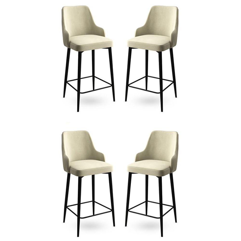 Enox - Crni Barski Stolac Set (4 Komada) slika 1