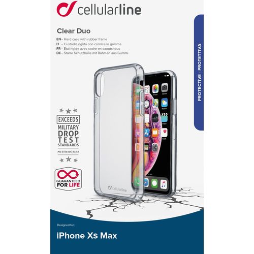 Cellularline Clear Duo maskica za iPhone XS Max slika 3